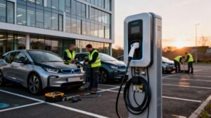 profesionalus elektromobilių įkrovimo stotelių montavimas namuose ir verslui