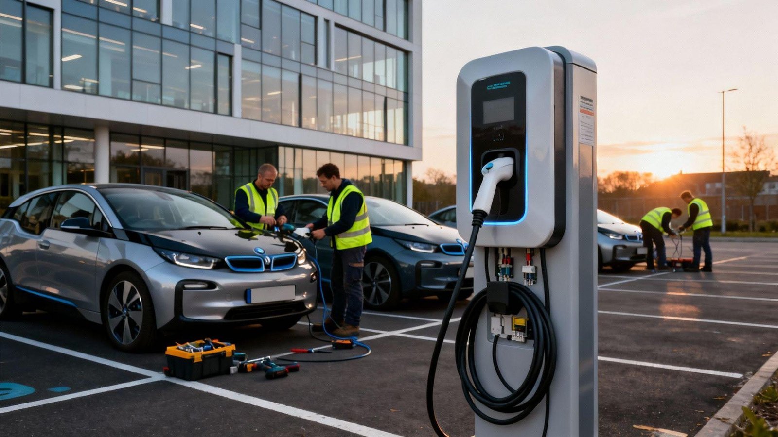 profesionalus elektromobilių įkrovimo stotelių montavimas namuose ir verslui